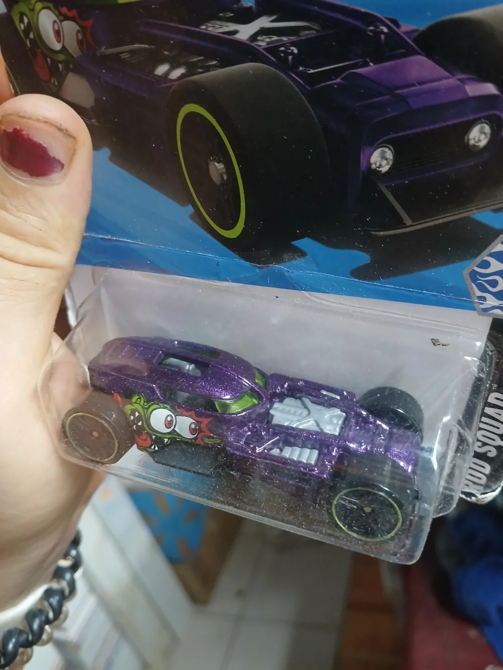 the Hot Wheels HW50 Concept in purple from the 2025 Rod Squad series (collector